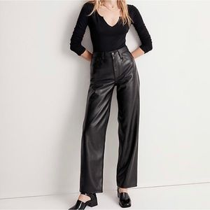 Madewell Wide-leg Faux Leather Pant